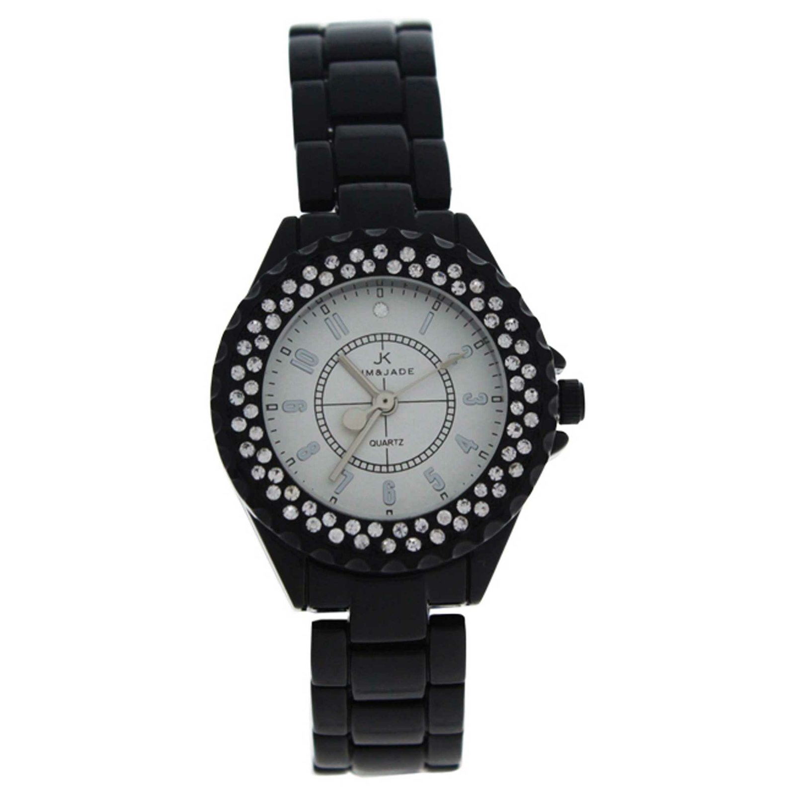 Kim & Jade 2033L-BS Black Stainless Steel Bracelet Watch for Women – 1 Pc Watch