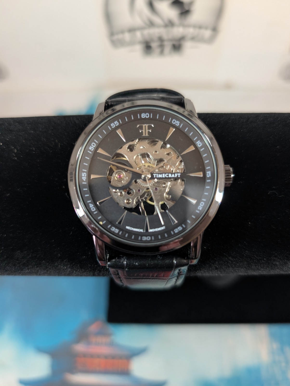 Timecraft Exhibition One Automatic Watch Faux Leather Band Beautiful Piece Works