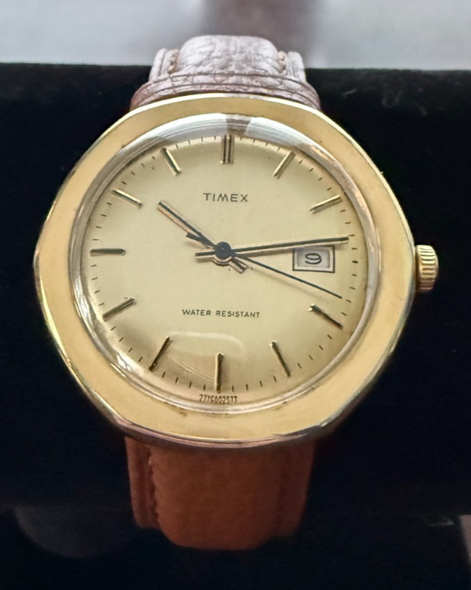 1977 Timex Marlin Calendar 2776002577 Manual Wind 38mm Working Vintage Watch