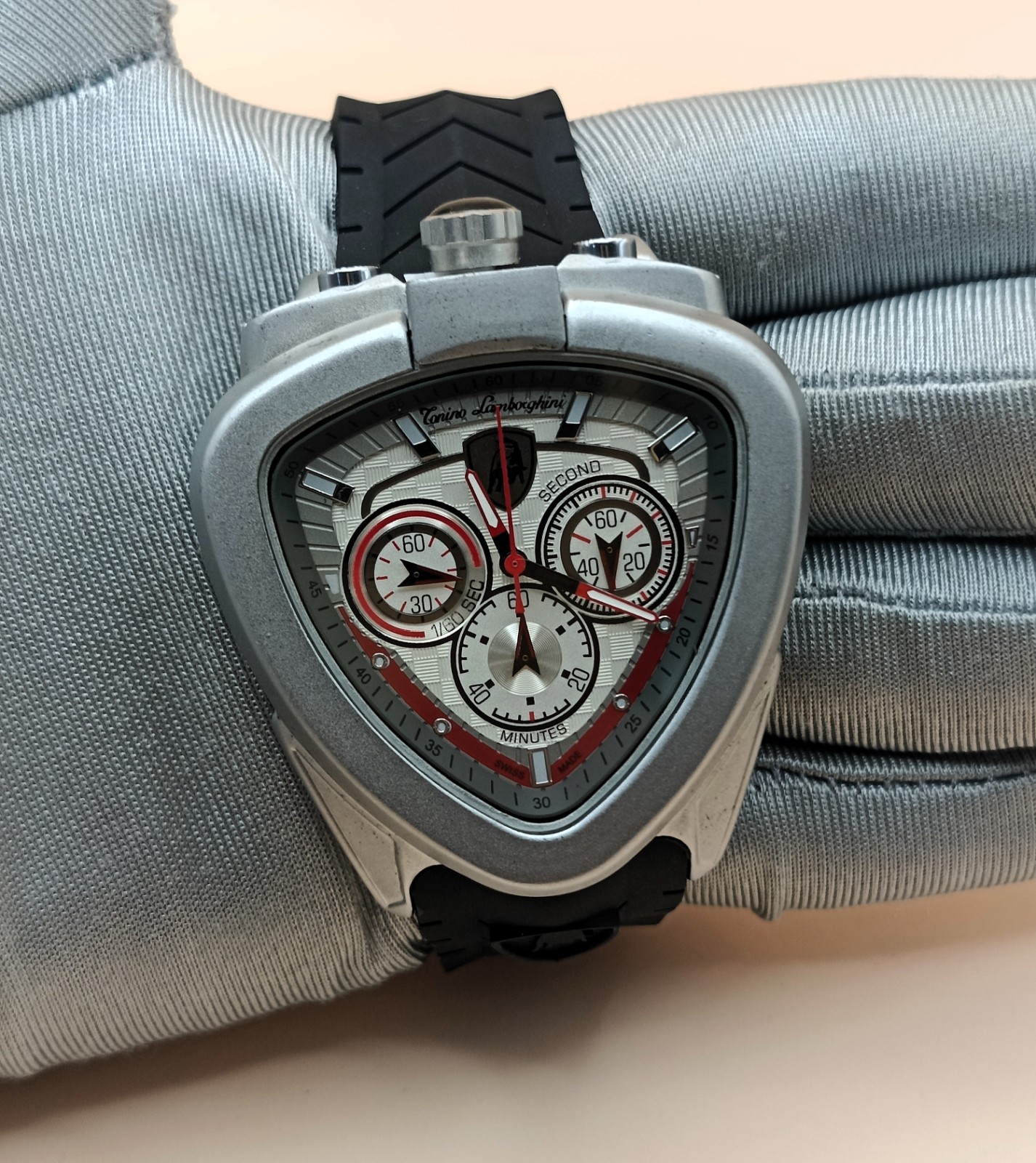 Premium Tonino Lamborghini White Dial Chronograph Refurbished Men’s Wrist Watch