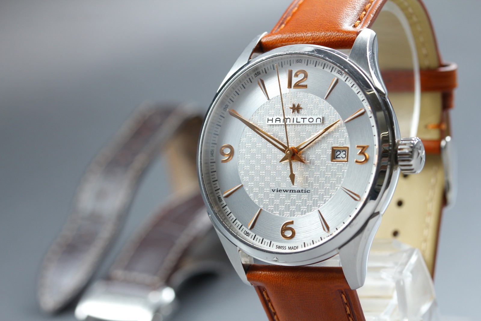 [Near MINT] Hamilton Jazzmaster Viewmatic H327550 Automatic Men’s Watch