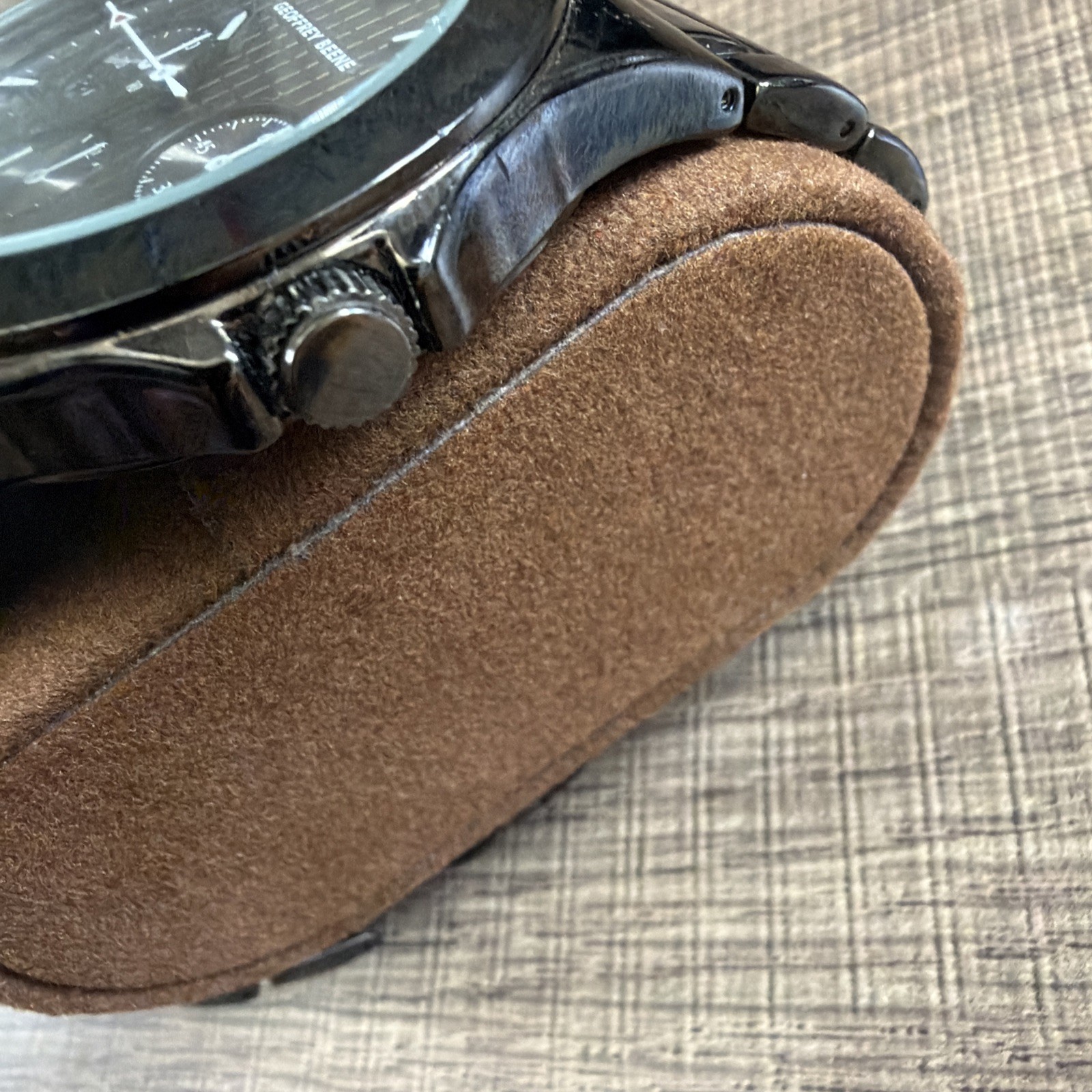 Geoffrey Beene Men’s Gunmetal Chronograph Quartz Watch – NEEDS BATTERY