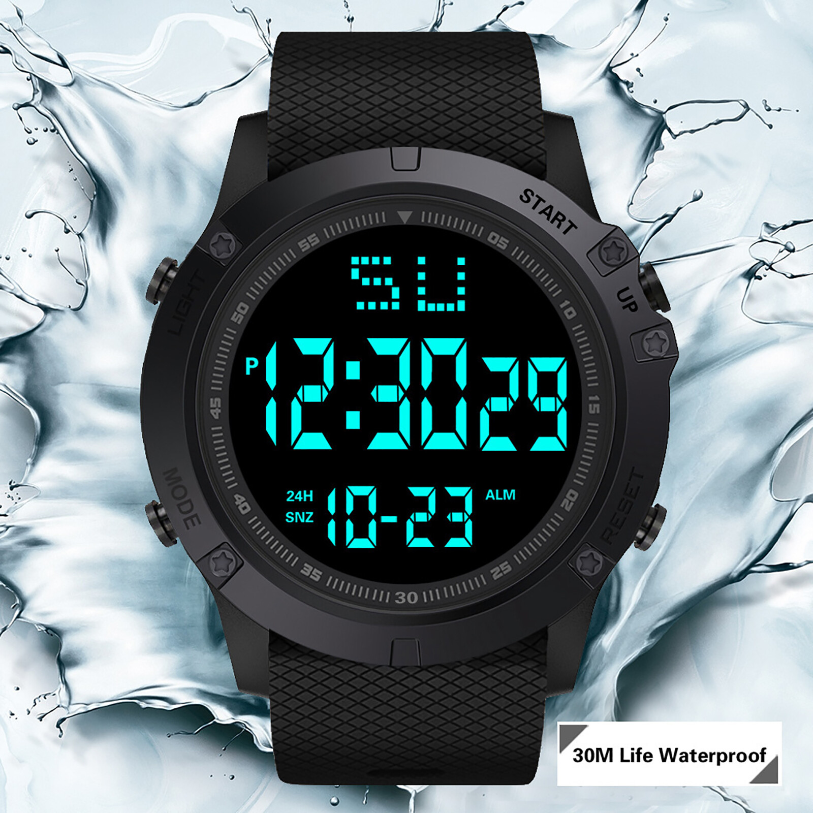 Men Digital Sports Watch Military Tactical LED Backlight Wristwatch Waterproof