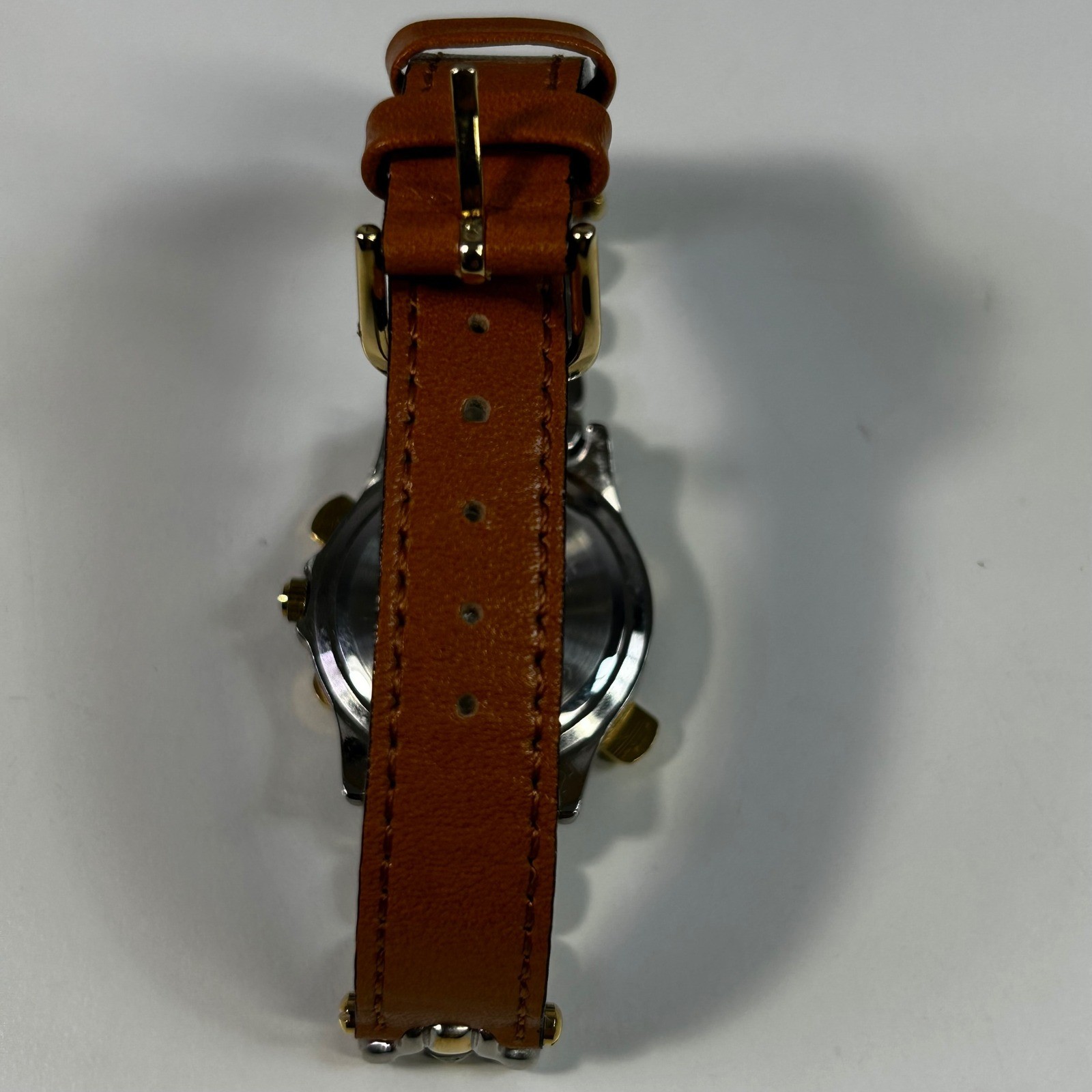 Anne Klein II Vintage Watch Set Two Tone Leather Strap 4 Interchangeable Bezels