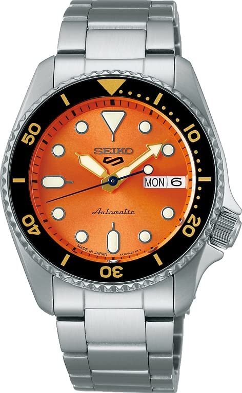 Seiko 5 Sports SBSA231 Automatic Mechanical Orange Dial Watch Diver Japan Men