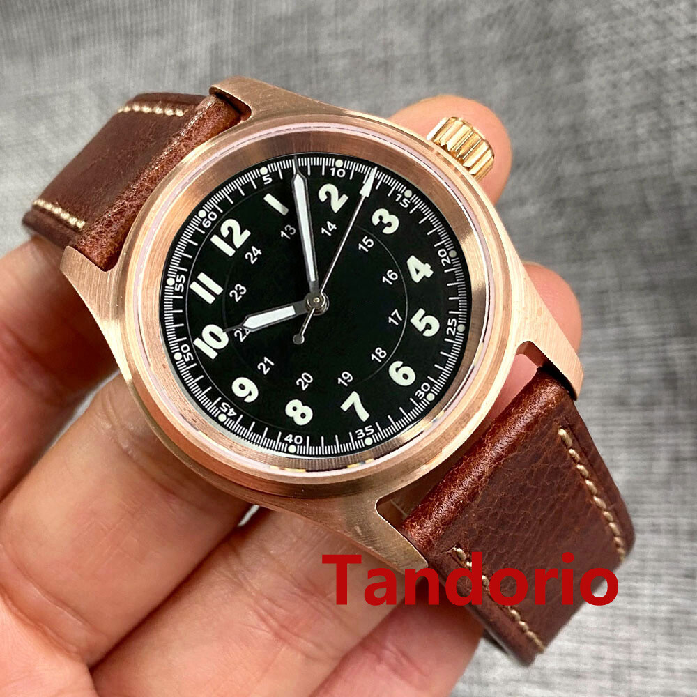 Classic 36mm Pilot Bronze Watch For Men 20ATM Diver Sapphire Glass NH35A Miyota