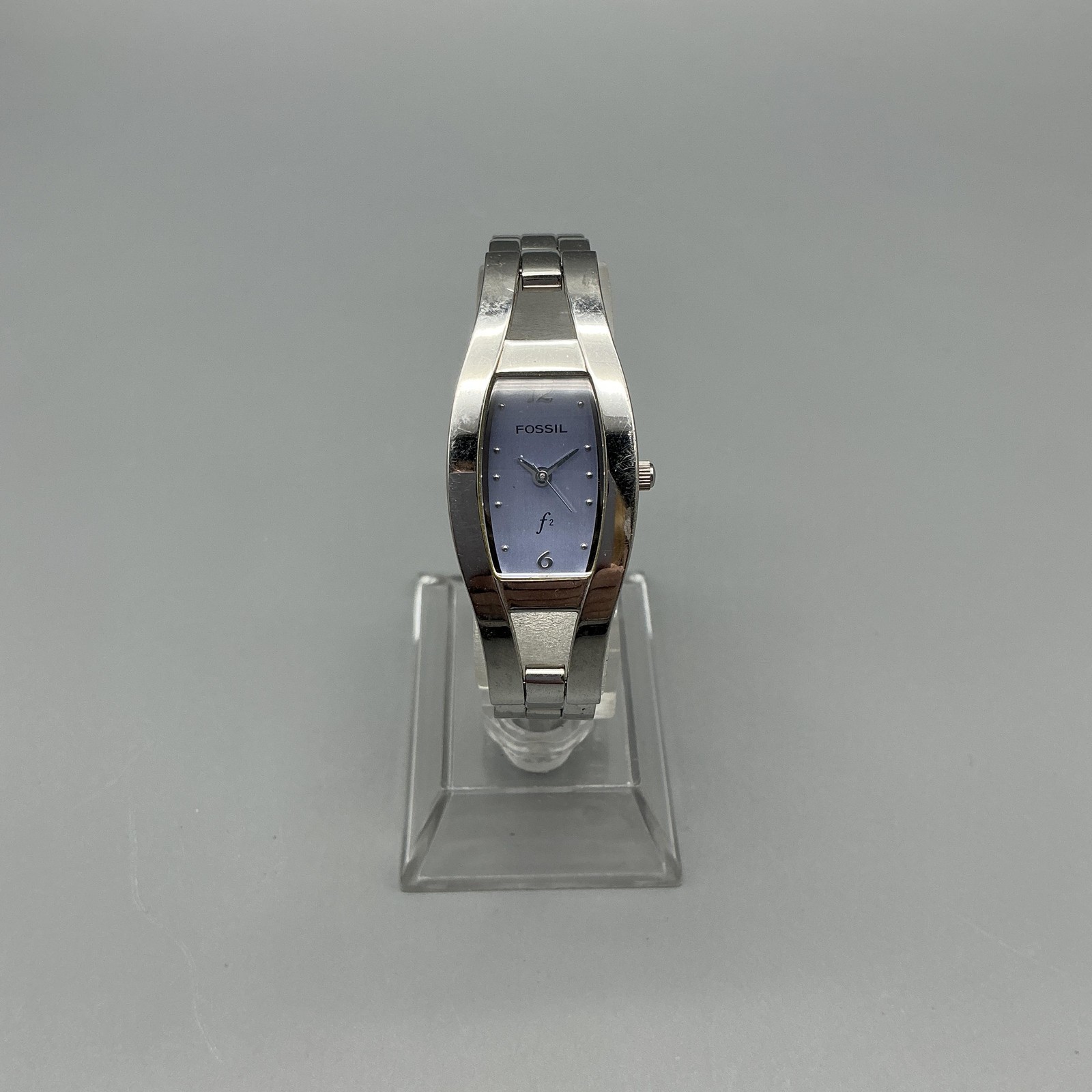 Fossil F2 Womens Watch 19mm Stainless Silver Tone ES9315 New Battery 6.25″