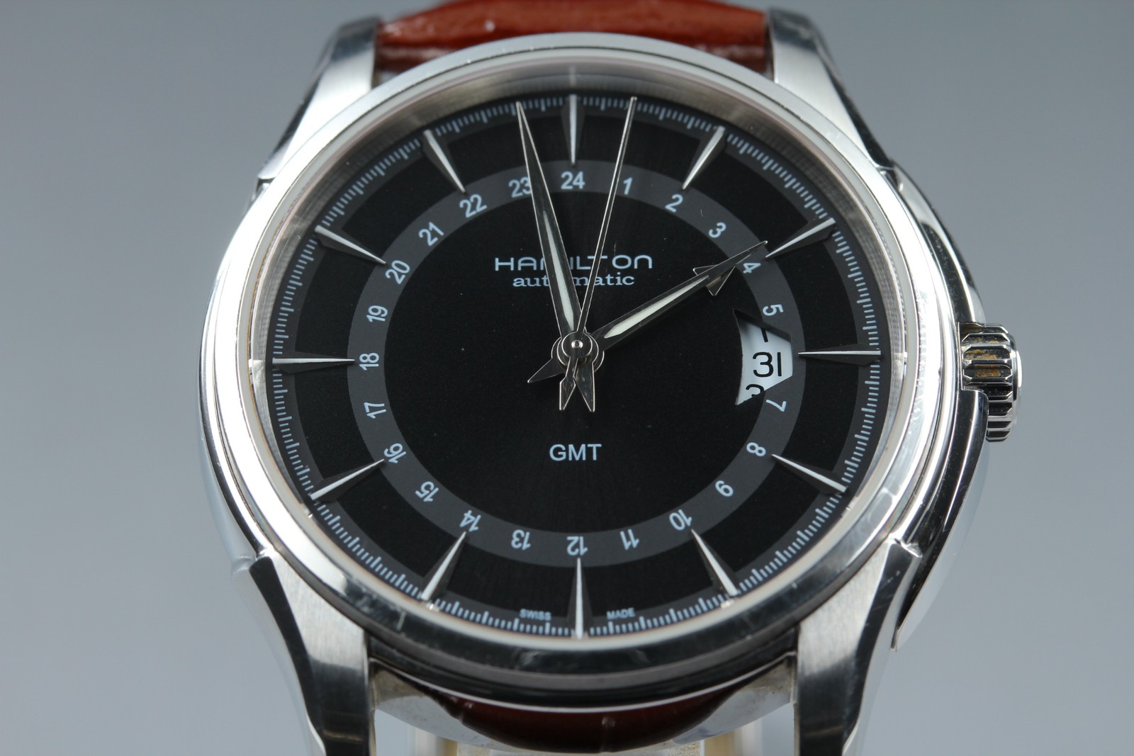 Hamilton Jazzmaster Traveler GMT Automatic Black Dial Men’s Watch 42mm JAPAN
