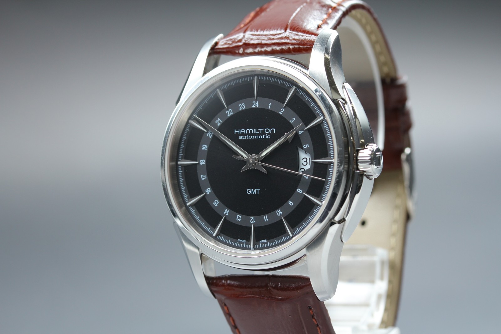 Hamilton Jazzmaster Traveler GMT Automatic Black Dial Men’s Watch 42mm JAPAN