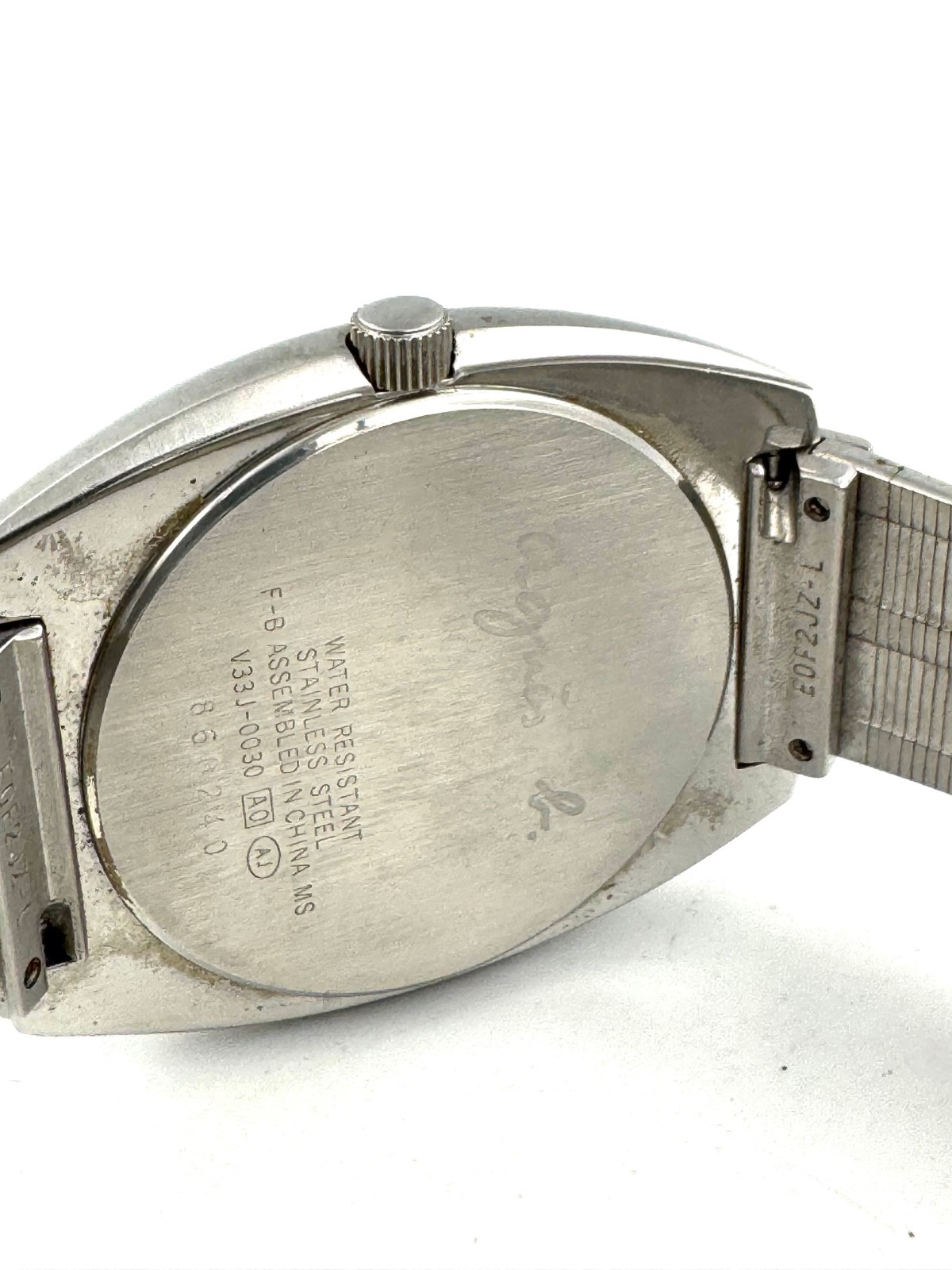 agnes b 35mm Men Quartz Watch New Battery working V33J-0030 f2734