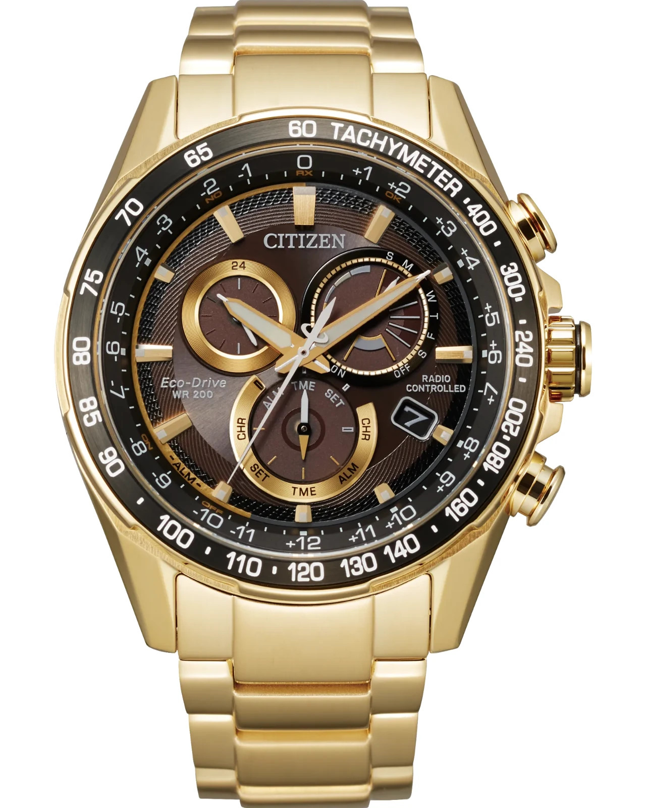 Citizen Men’s PCAT Chronograph Brown Dial Watch – CB5912-50E NEW