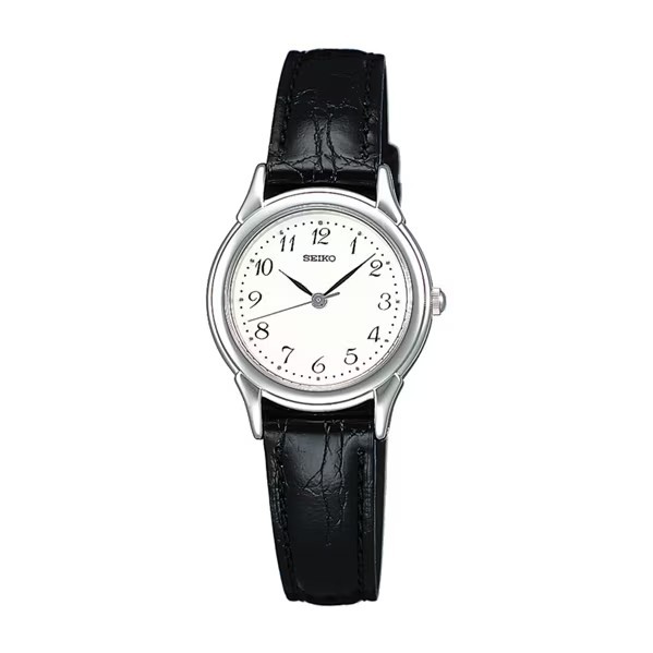 Seiko STTC005 Quartz White Dial Brown Leather Ladies Watch Japan New