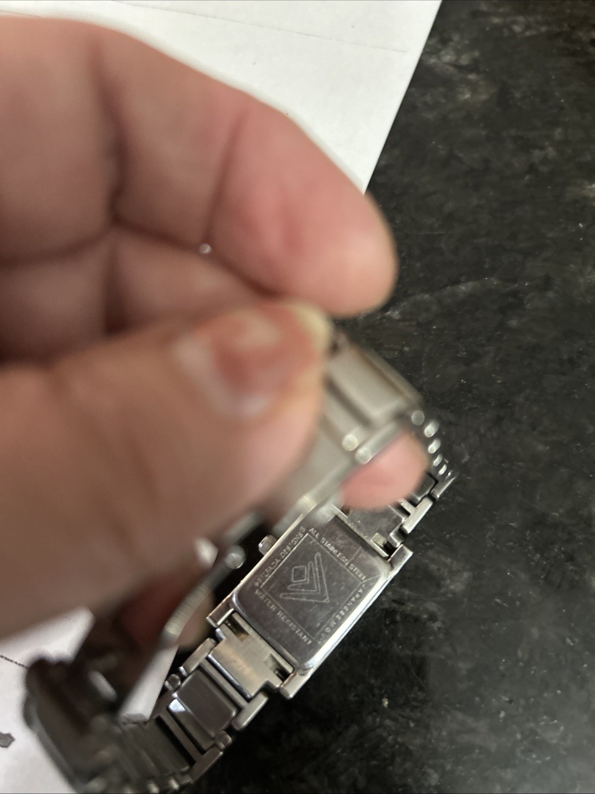 Silpada Designs Silver Stainless Steel Rectangle Roman Numerals Women’s Watch