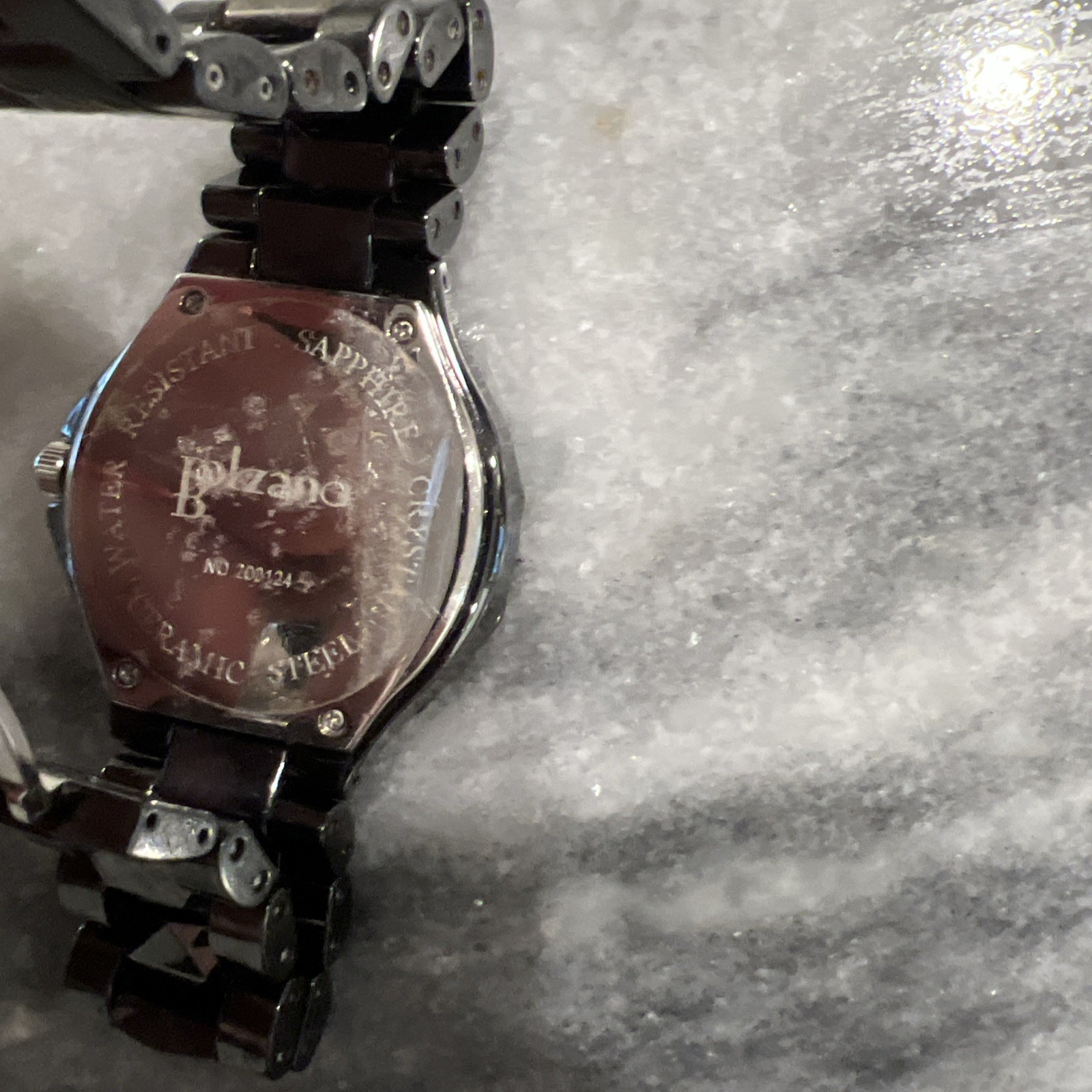 BOLZANO Men’s Black Ceramic Sapphire Crystal Quartz Watch