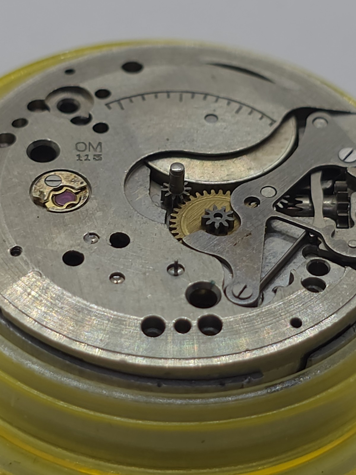 Vintage O. Maire INC Cal. OM 115 Good Main Spring Stem Watch Movement Uhren