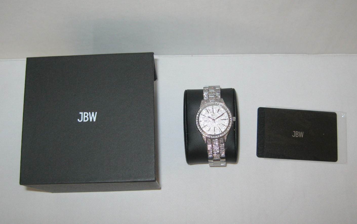 New JBW Women’s Cristal 34 Quartz Diamond Silver Dial Ladies Watch J6383C