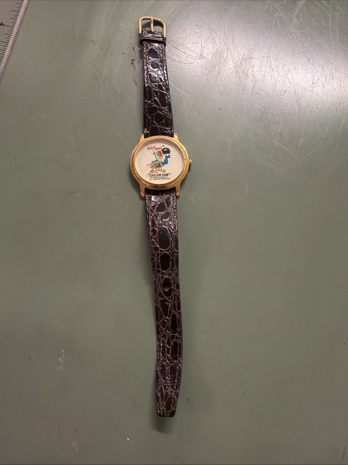Vintage 1991 Kellogg’s Toucan Sam Gold Tone Watch by Image Watches Untested