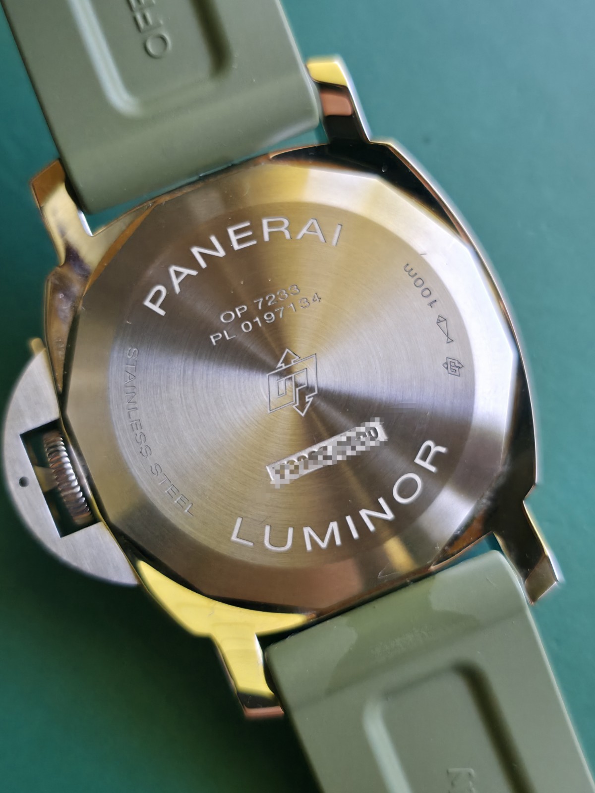 Panerai Luminor 1087 White Dial Watch 44mm Green Strap – PAM01087