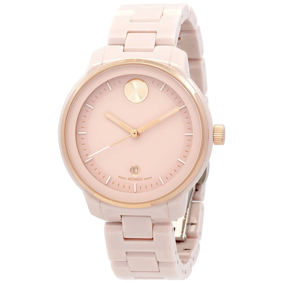 Movado 3600935 Bold Verso Blush Dial 39 mm Women’s Watch New