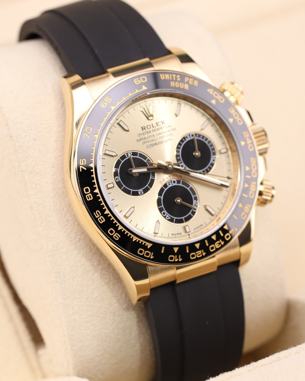 Rolex Daytona Pikachu Champagne Dial Oysterflex 18k Yellow Gold 126518LN