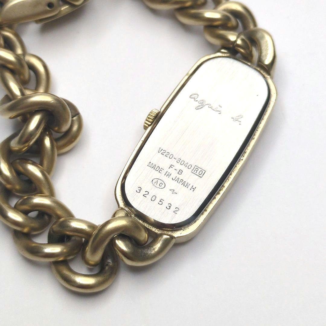 agnes b Chain Braceket Watch V220-6040