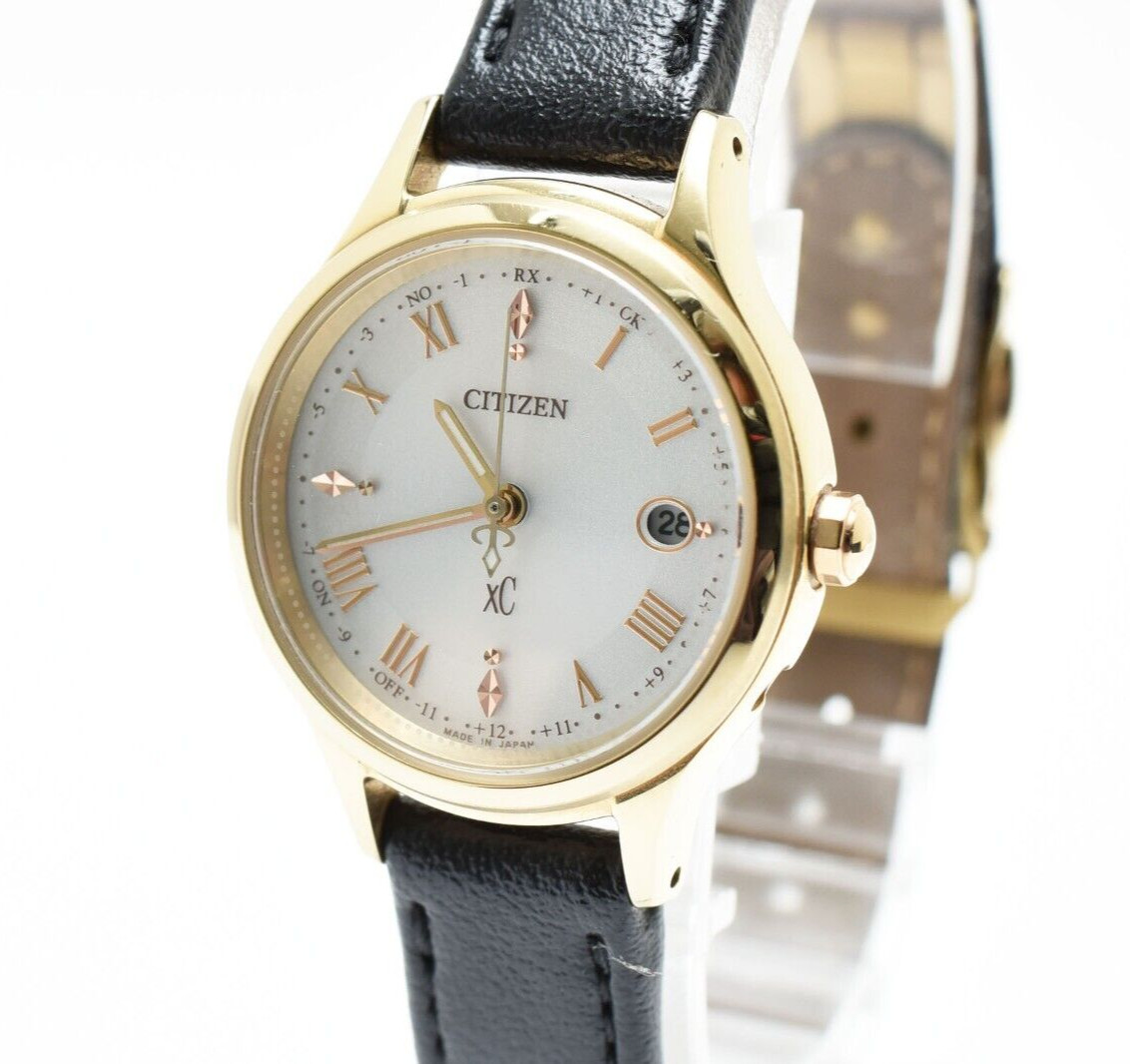 [ MINT w/Box ] Citizen Crosssea XC Eco Drive Radio H060-005VS04 Titan Gold JAPAN