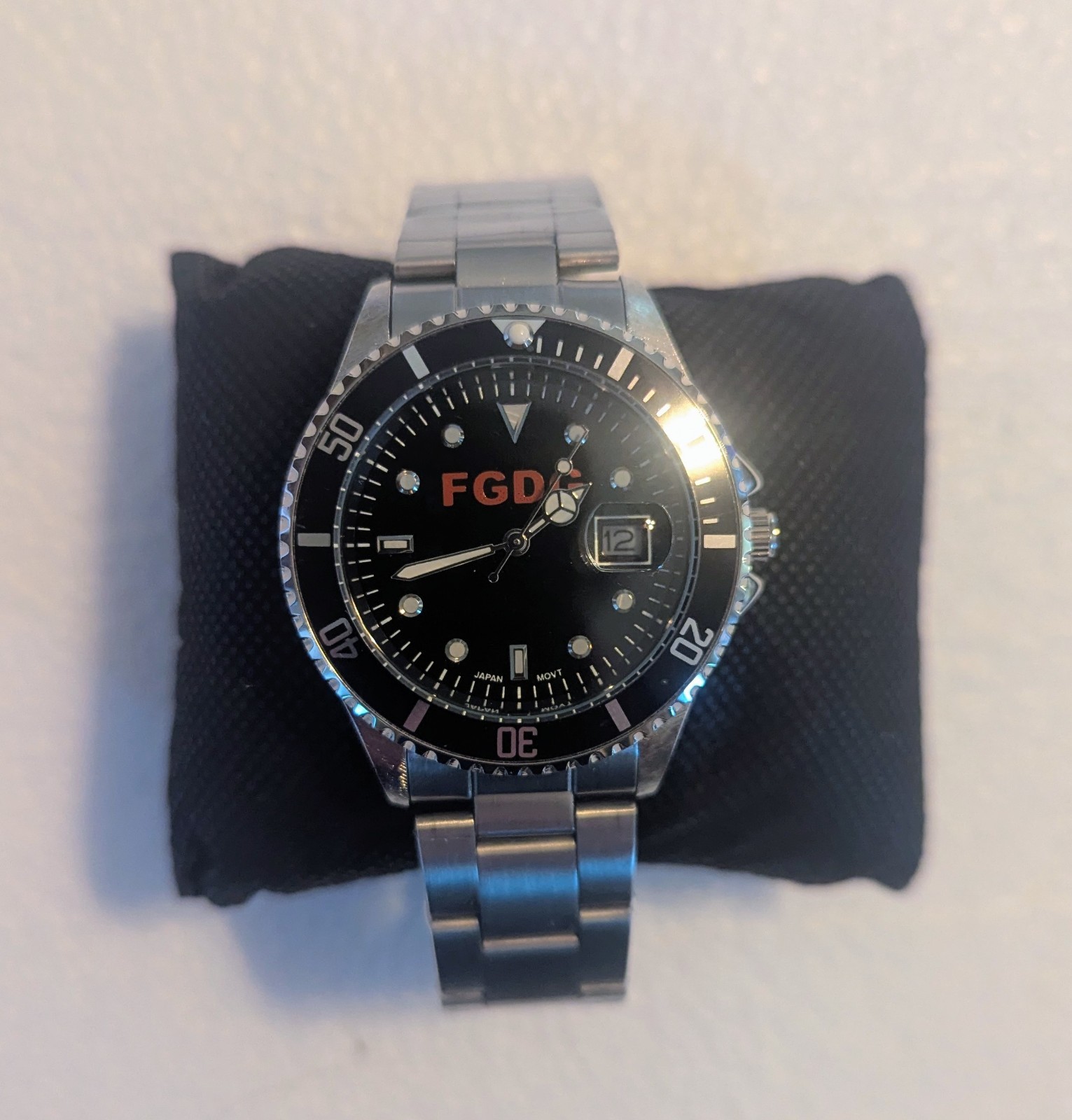 Men’s Silver Plated Stainless Steel FDGD Wrists Watch
