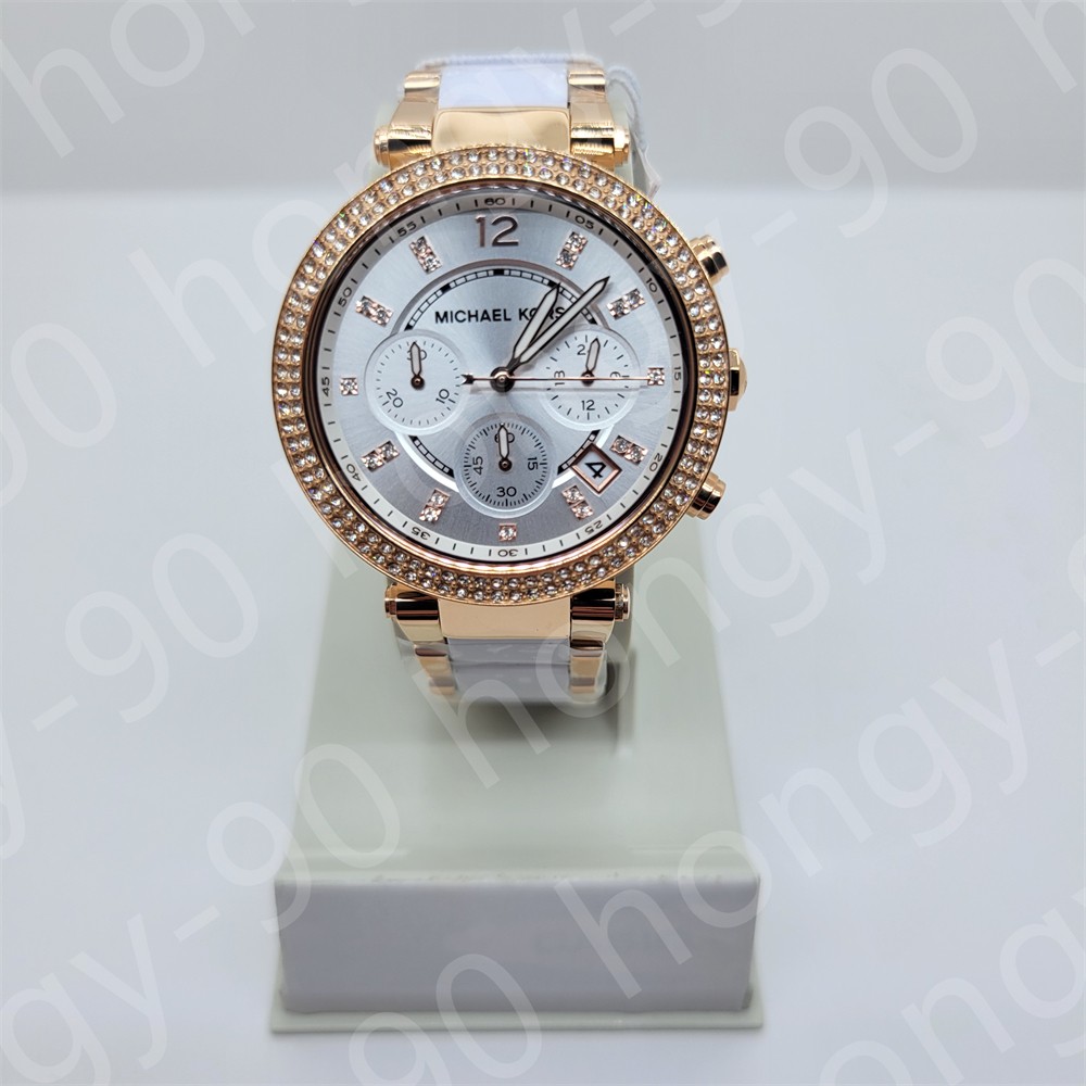 Michael Kors MK5774 Parker Rose Crystal Two Tone Stainless Steel Women’s Watch