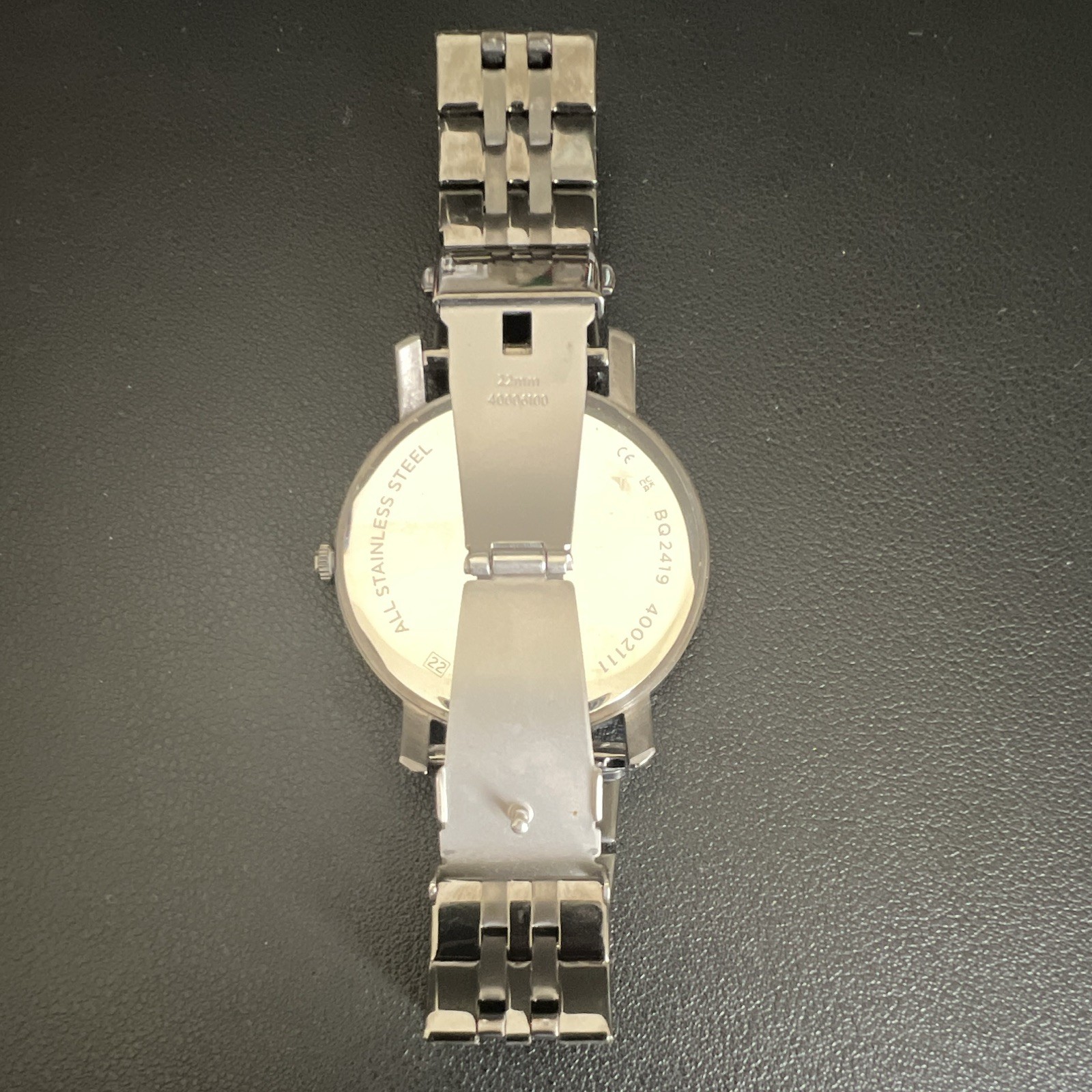 Fossil BQ2419 42mm Quartz Analog Watch Black Dial SS Bracelet 3 ATM