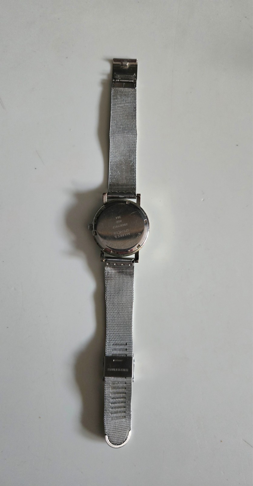 M&S MARKS & SPENCER Gents Silver White date & Time Watch fully working