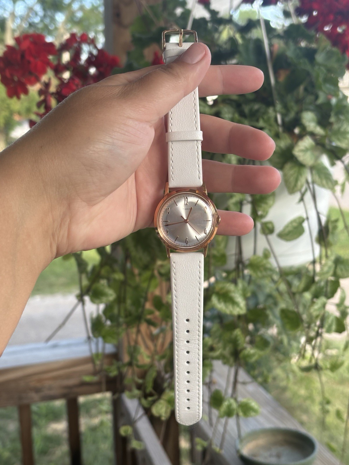 Ladies Timex Marlin Mechanical Rose Gold Watch