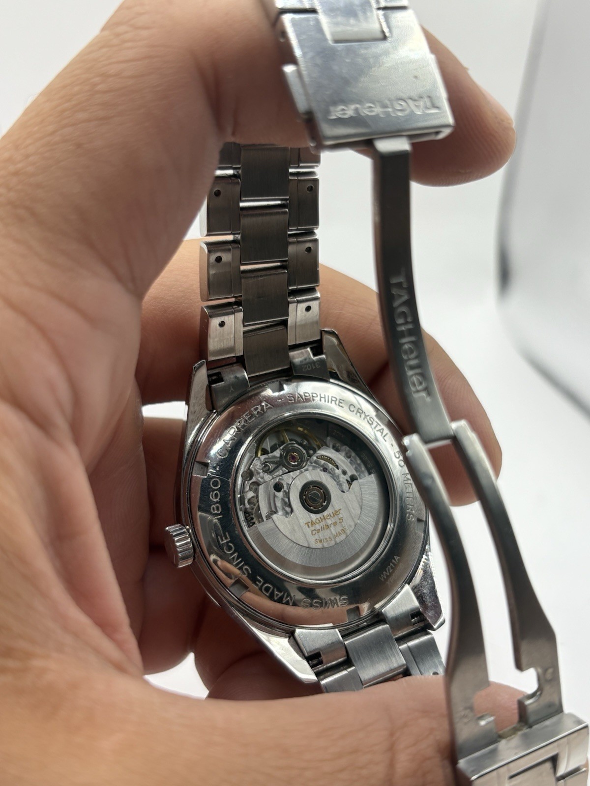 Tag Heuer Carrera Calibre 5 39mm Mens Automatic Watch WV211A Stainless Read Desc