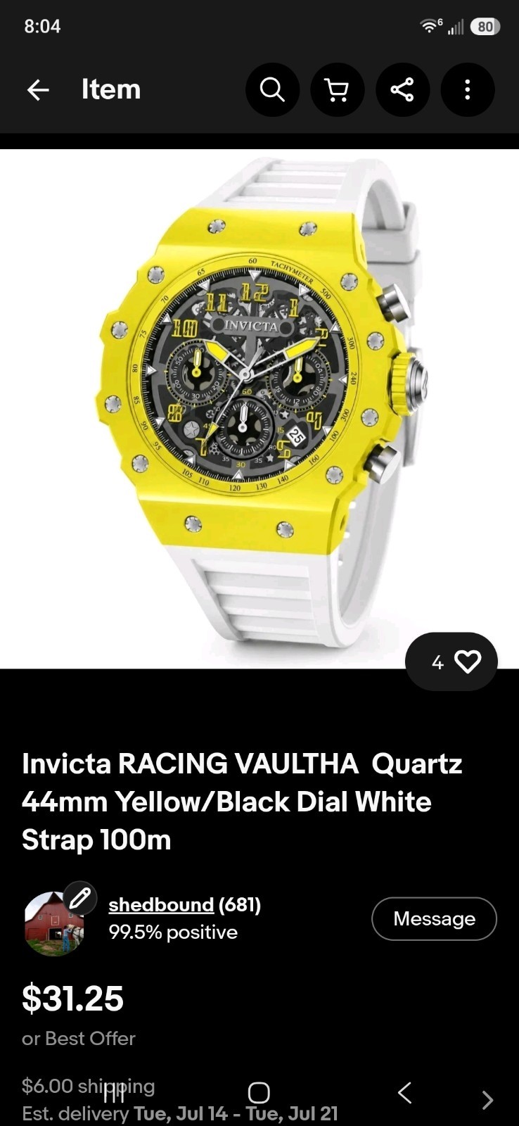 Invicta Mens Watchs for George Scottland 28+40= 68.00