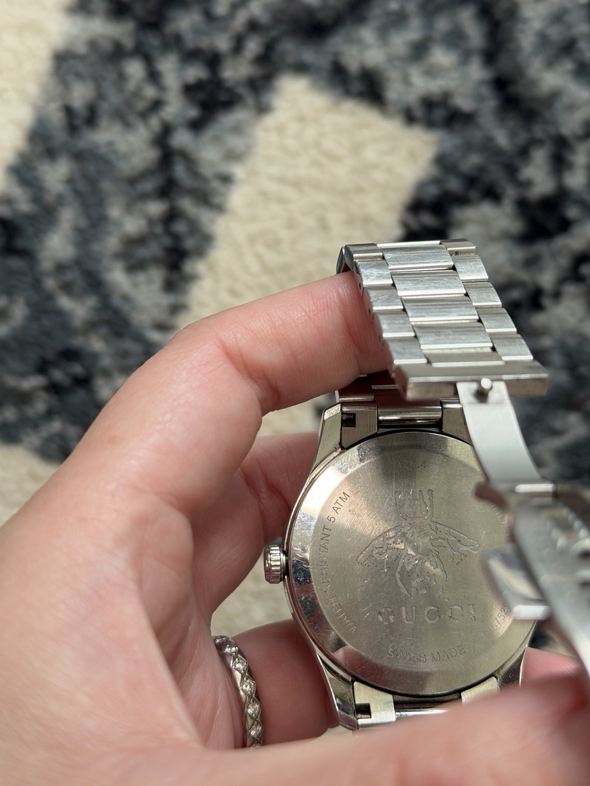 Gucci G-Timeless Bee Dial Swiss Quartz Watch Stainless Steel 38mm