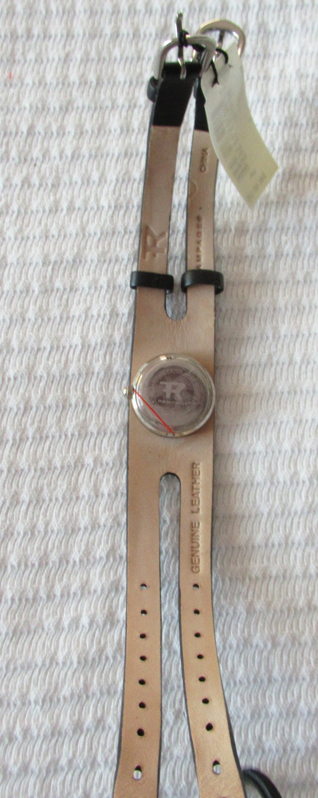 Rampage Women’s Watch Black Dial Double Leather Strap RW1450BK NWT