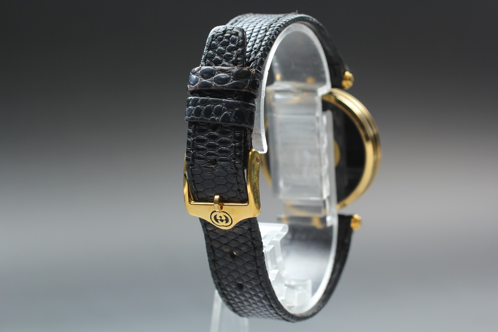 [Near MINT] Vintage GUCCI 2000M 30mm Black Dial Quartz Men’s Watch from JAPAN