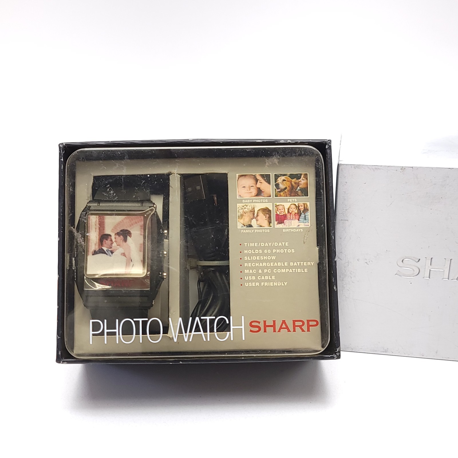 Vintage SHARP Photo Watch NIB Retro