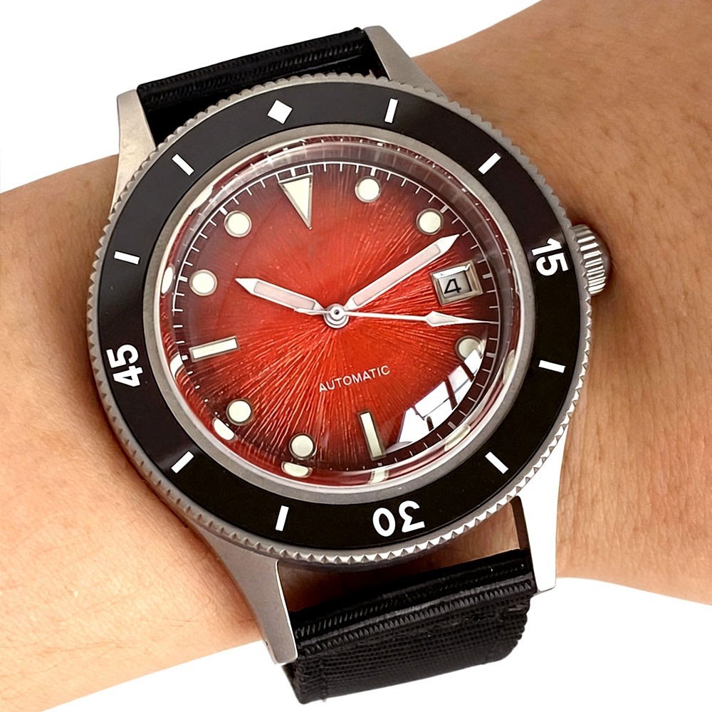 Retro Lumen 50-Fathoms 40mm Domed Sapphire Miyota8215 Automatic Watch for Men
