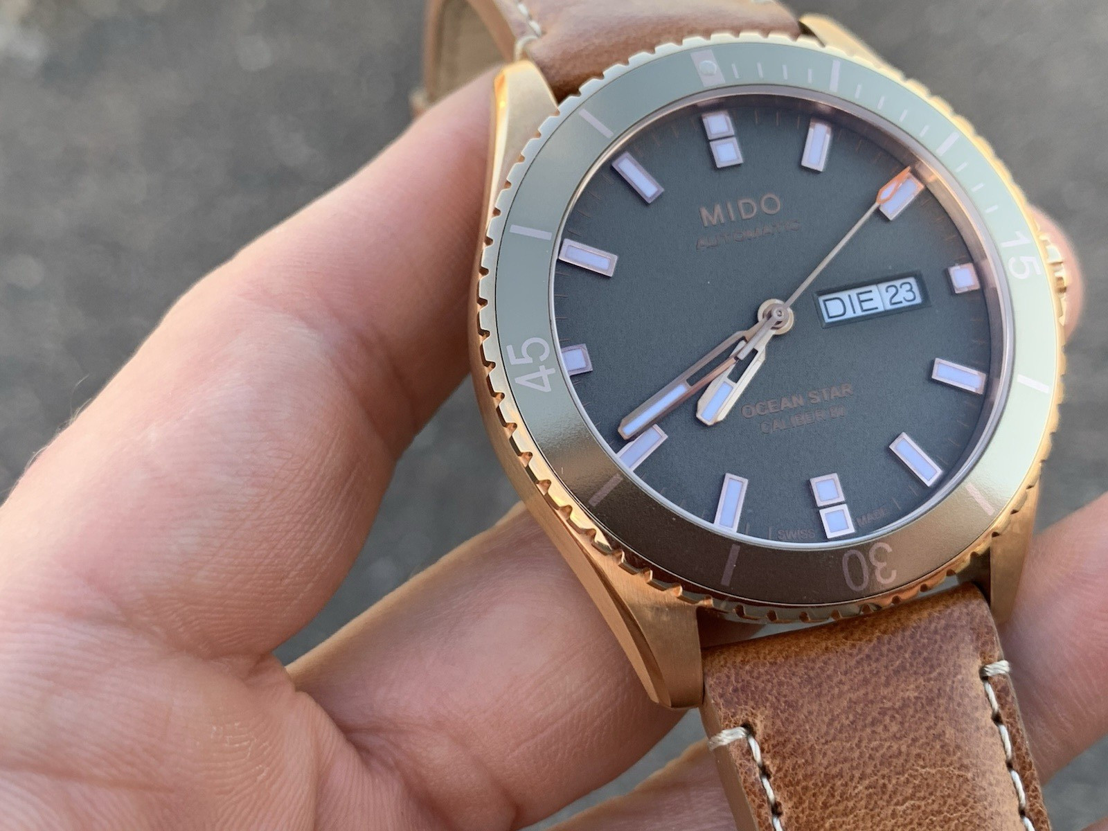 Mido Ocean Star Rose Gold Stanless Steel Green Automatic Watch