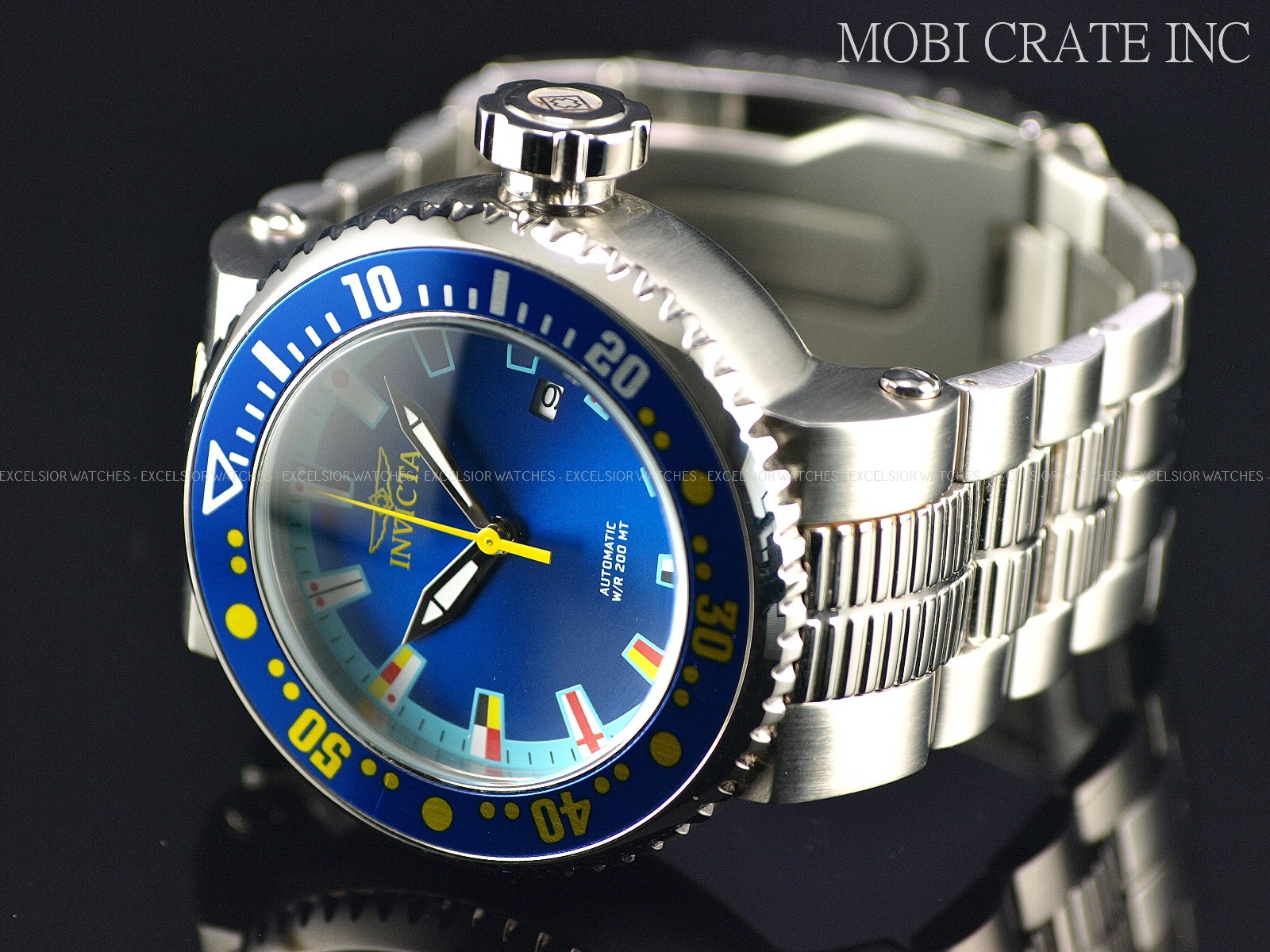 Rare Invicta Men’s 52mm Pro Diver NH35A AUTOMATIC Blue Dial SS 500m Watch