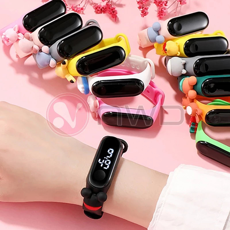 Fashion Waterproof LED Sports Digital Electronic Wrist Watch for Kids Boys Girls