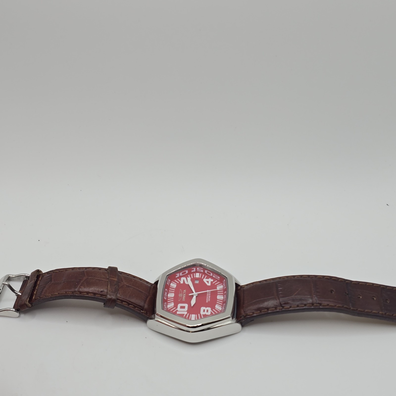 Invicta Hexagon Quartz Watch RARE 9804 46mm Red Dial