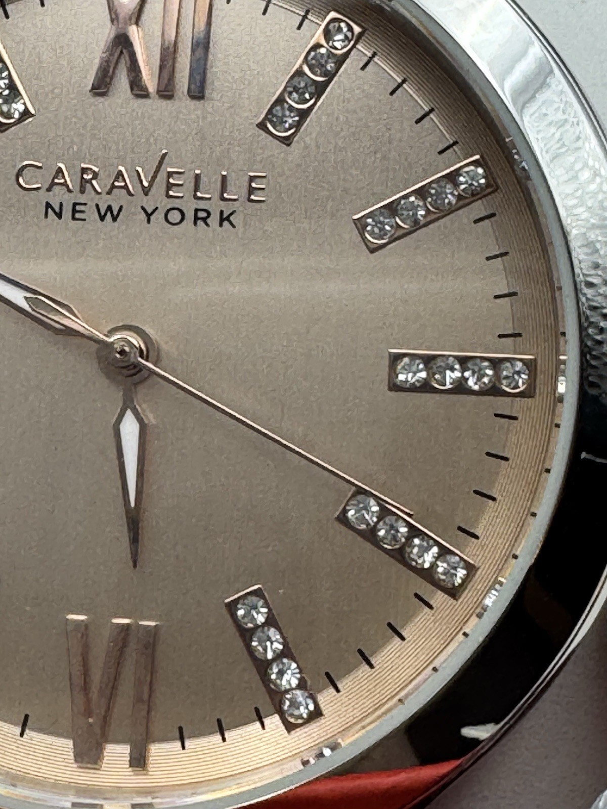 Carvelle New York By Bulova Women’s Watch Stainless Steel Blush Crystal Dial