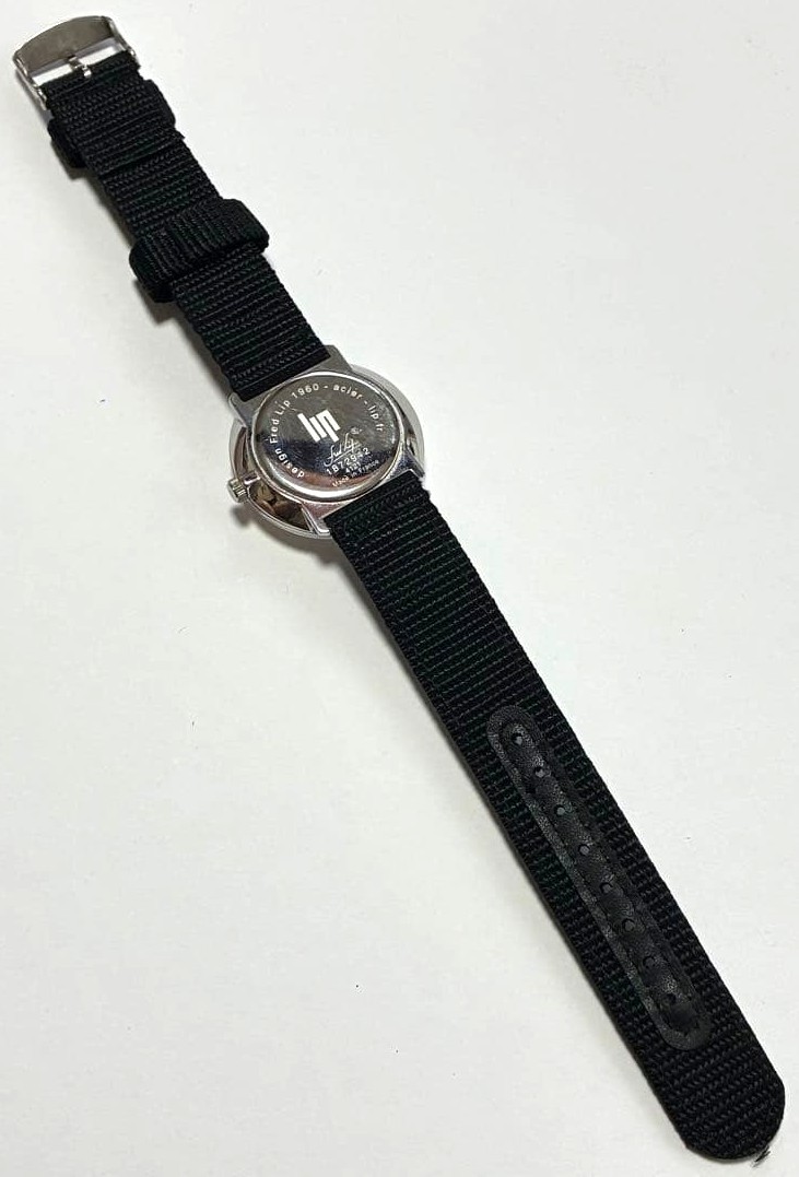 LIP Panoramic Vintage Mens Wristwatch Silver Dial NATO Strap Made in France Japa