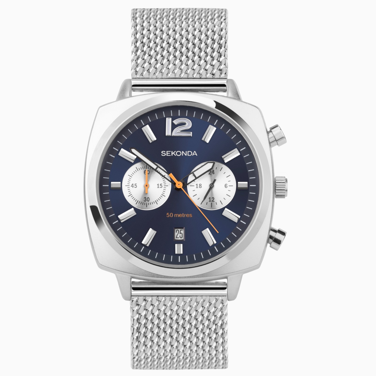 Mens New Sekonda Pilot Airborne Chronograph 40mm 50m W/Proof Watch 30100 Rp £95