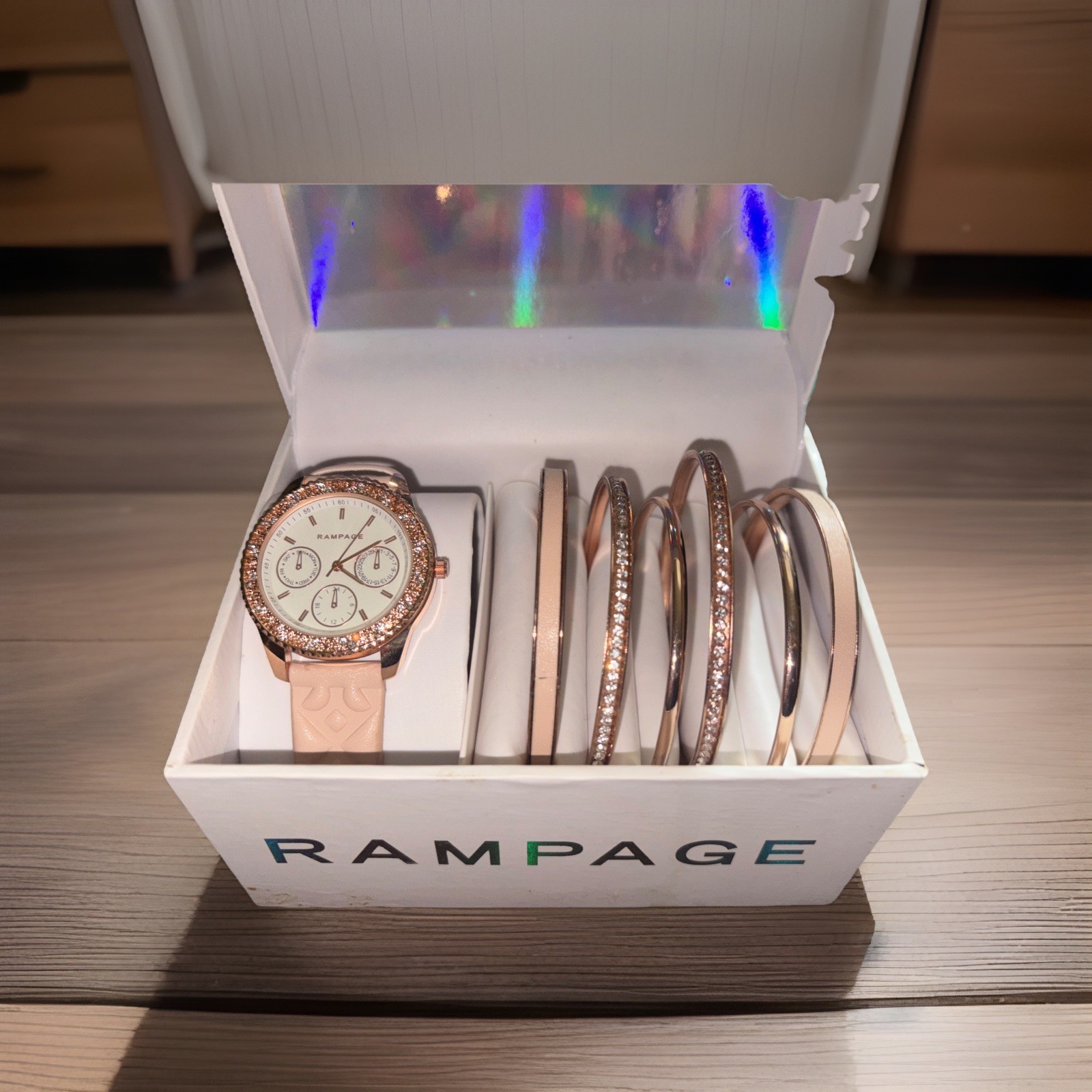 Rampage Watch with 6 Cute Bracelets for Women