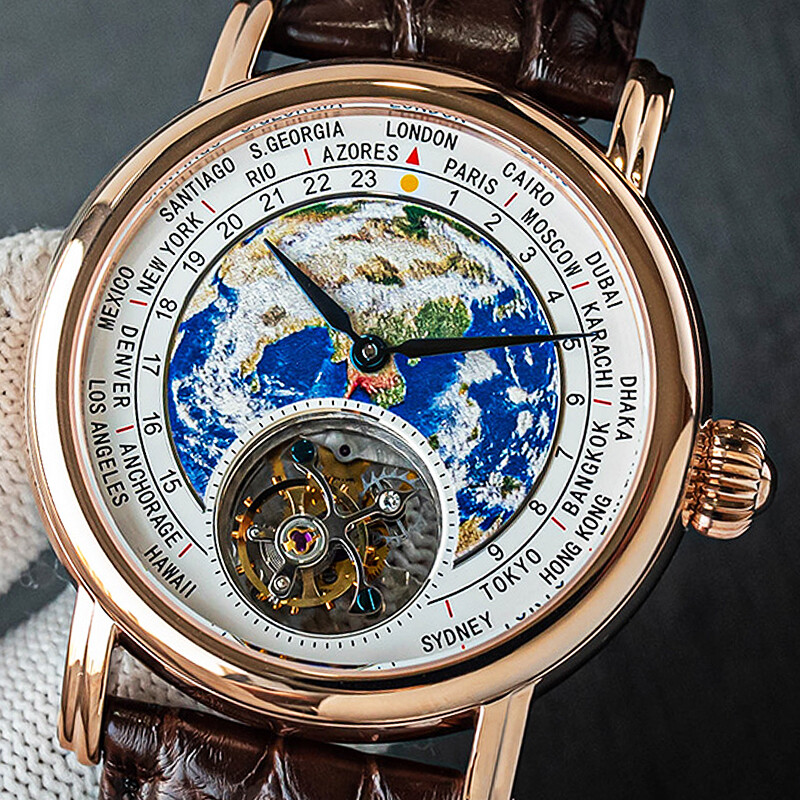 Sugess Tourbillon Master Enamel Earth Seagull ST8000 Mechanical Watch SUEARTHG