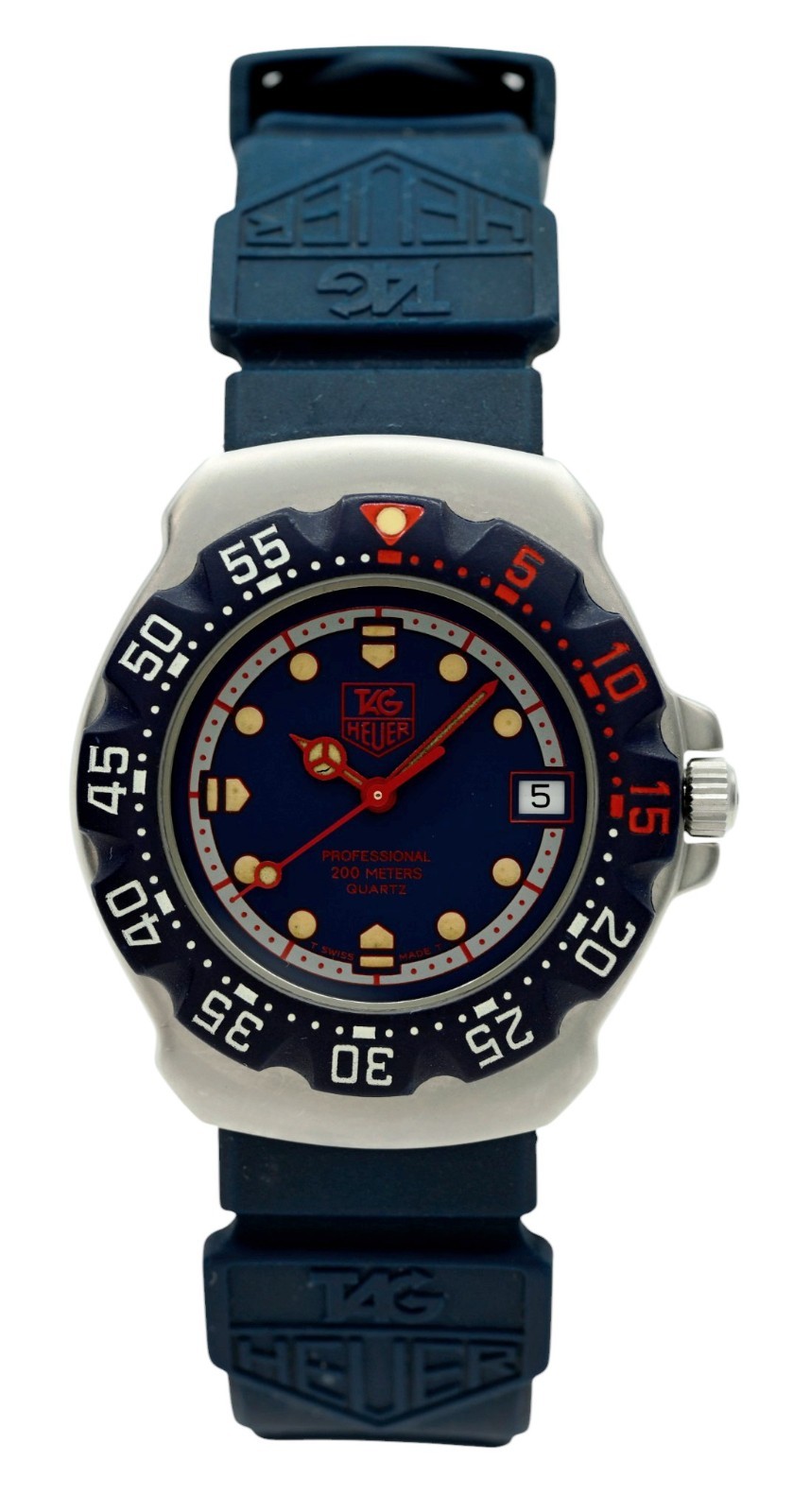Tag Heuer 35mm Formula 1 Blue/ Red/ Silver Dial Quartz Swiss Watch! Ref: WA1210!