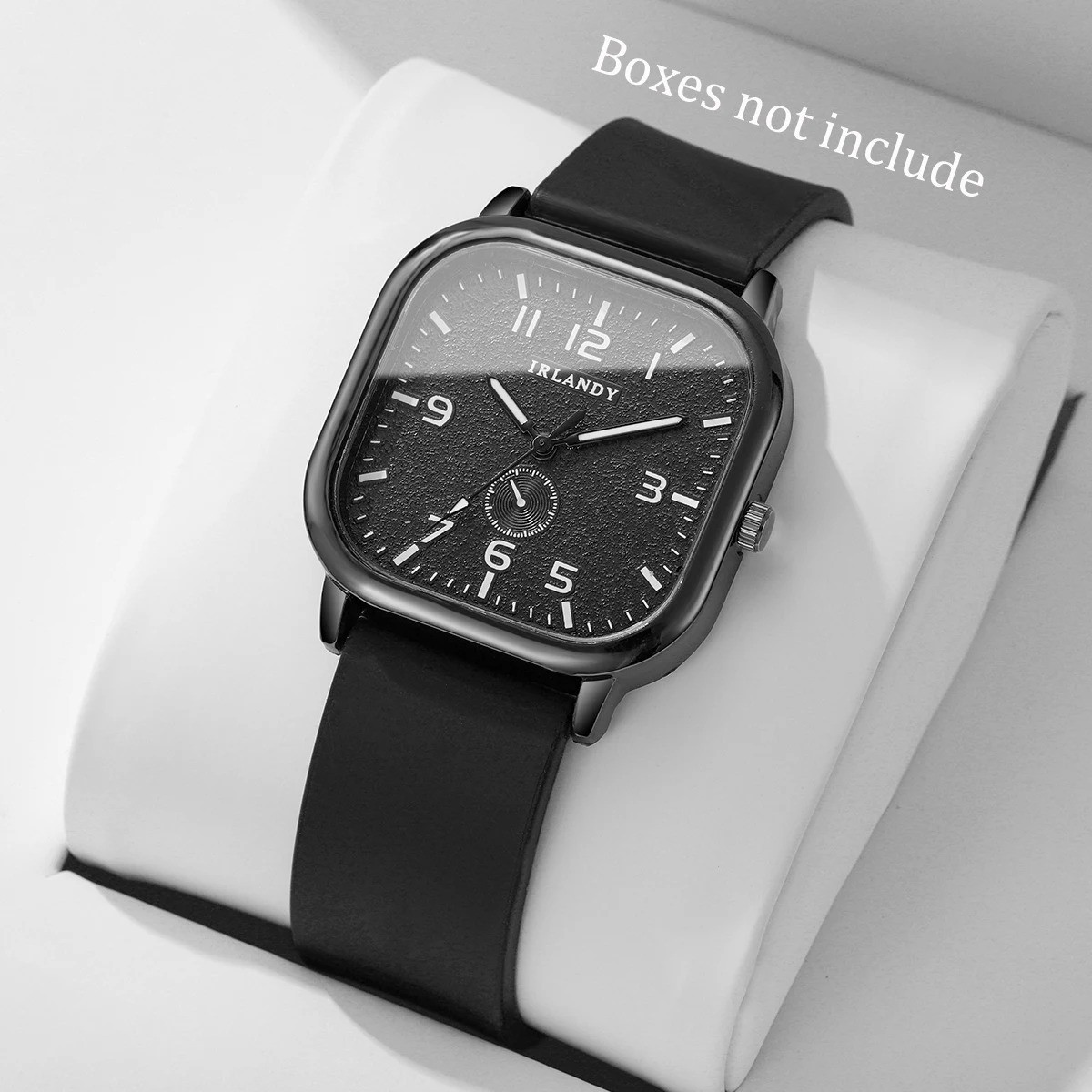 Unisex Square Quartz Wrist Watch Silicone Strap Casual Sports Watch Without Box