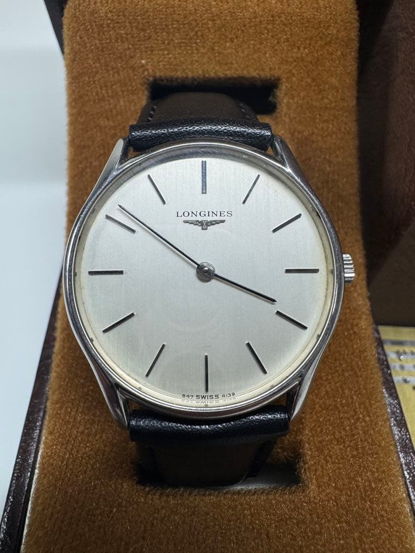 LONGINES Cal.847 Manual Winding Watch Silver Dial Vintage Used